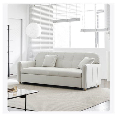Elegant Beige - Green Khaki Pine Wood Suede Sofabed - Luxurious Comfort for Your Living Space fwlp - 940MUTUKISPACE