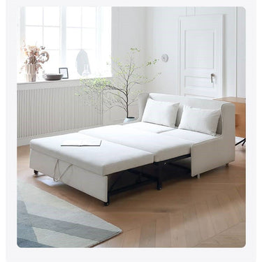 Cozy Beige Corduroy Sofabed with Solid Wood Frame – Perfect for Modern Living Rooms fwlp - 942MUTUKISPACE