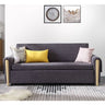 Stylish Gray Sofabed with Ash Wood Frame and Cotton - Linen Blend Upholstery fwlp - 943MUTUKISPACE