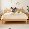 Stylish Beech Wood Bed Frame with Metal Accents – Perfect for a Modern Bedroom! fxgmz - 581MUTUKISPACE