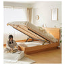 Elegant Beech Wood Bed Frame - Natural Finish with Sturdy Metal Accents fxgmz - 582MUTUKISPACE