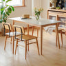 Elegant White Natural Wood Dining Table with Durable Sintered Stone Top & Sturdy Beech Wood Multi - Layer Board fxgmz - 598MUTUKISPACE
