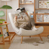 Handcrafted Green and White Oak Wood Chair for Elegant Living Spaces fxgmz - 606MUTUKISPACE