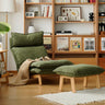 Stylish Green Corduroy Chair with Beech Wood Frame and Silicon Padding fxgmz - 607MUTUKISPACE