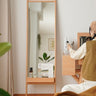 Elegant Beech Wood Multi - Layer Mirror with Clear Glass - Natural Finish fxgmz - 615MUTUKISPACE