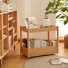 Stylish Multi - Layer Beech Wood Storage Rack with Metal Frame – Durable and Elegant Shelving Solution fxgmz - 616MUTUKISPACE