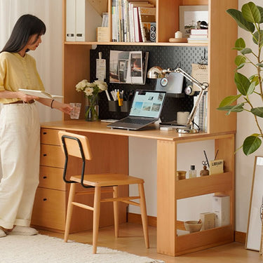 Stylish Multi - Layer Beech Wood Table with Sturdy Metal Legs fxgmz - 618MUTUKISPACE