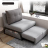 Stylish Multi - Color Techno Fabric Sofa Bed with Wood Accents – Light Gray, Yellow, Pink, and Light Green fxgz - 271MUTUKISPACE