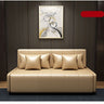 Stylish Multi - Function Sofa Bed - Yellow, Black, Gray, Brown Wood - Comfortable PU Leather fxgz - 275MUTUKISPACE