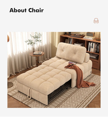 Modern Convertible Sofa Bed in Off - White with Wooden Frame and Cotton - Ramie Upholstery - Available in Black, Gray, and Yellow fxgz - 276MUTUKISPACE