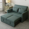 Stylish Techno Fabric Sofa Bed - Off White, Gray, Green, Blue with Dark Wood Finish fxgz - 277MUTUKISPACE