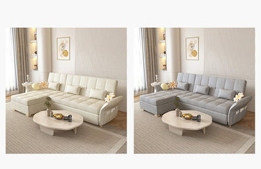 Luxurious Multi - Color Techno Fabric Sofa Bed - Off White, Gray, Brown, Green, Blue & Brick Red Options fxgz - 279MUTUKISPACE