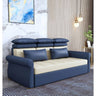 Modern Techno Fabric Sofa Bed in Blue, Green, Dark Gray, and Light Wood Finish fxgz - 290MUTUKISPACE