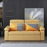 Stylish Multi - Color Sofa Bed: Yellow, Orange, Dark Gray & Off White with Brown Wood Techno Fabric fxgz - 292MUTUKISPACE