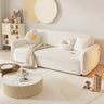 Stylish Home Decor: White Sofabed with Green and Dark Gray Accents, Yellow Oak Wood Frame, and Cozy Fleece & Berber Rug Set fxl - 962MUTUKISPACE