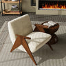 Chenille Sofa Chair with Ash Wood Frame – Comfortable Accent for Modern Homes fxmj - 3052MUTUKISPACE