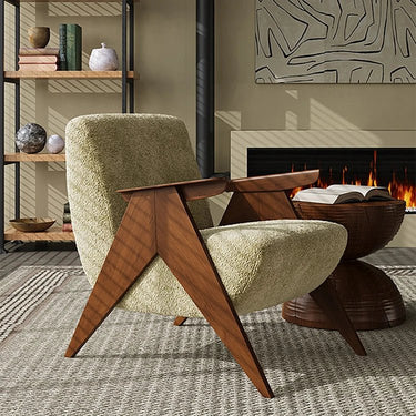 Chenille Sofa Chair with Ash Wood Frame – Comfortable Accent for Modern Homes fxmj - 3052MUTUKISPACE