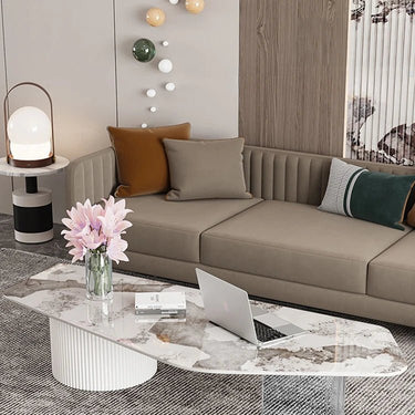 Sintered Stone and Acrylic Coffee Table – Modern Durable Centerpiece for Living Room fxxrj - 3162MUTUKISPACE