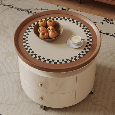 Modern Round Coffee Table Set with Storage – Elegant Design for Living Room Decor fxxrj - 3163MUTUKISPACE