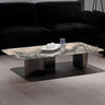 Marble Top Coffee Table with Stainless Base – Sleek Modern Living Room Piece fyeyj - 5216MUTUKISPACE