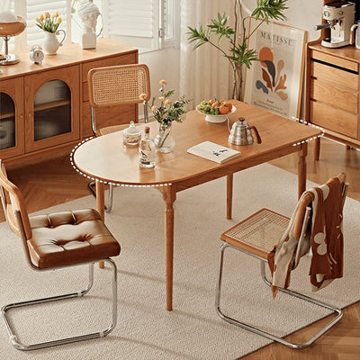 Natural Wood Table in Cherry Finish - Enhance Your Home Décor fyg - 656MUTUKISPACE