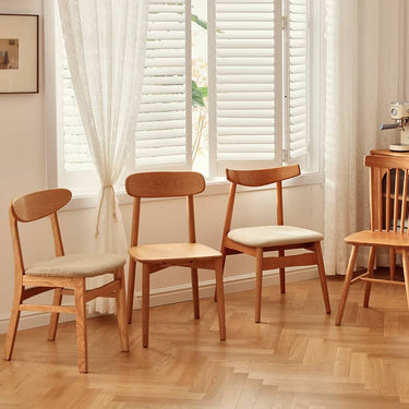 Elegant Natural Red Oak & Cherry Wood Chair - Handcrafted Excellence fyg - 658MUTUKISPACE