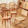 Elegant Red Oak Wood Chair with Natural Finish and Comfortable Cotton Seat fyg - 659MUTUKISPACE