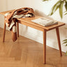 Handcrafted Wooden Stool - Elegant Red Oak & Cherry Wood Design fyg - 663MUTUKISPACE