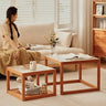 Elegant Cherry Wood Coffee Table - Natural Finish for Timeless Style fyg - 669MUTUKISPACE