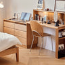 Elegant Cherry Wood Vanity Table with Multi - Layer Board and Glass Top fyg - 670MUTUKISPACE