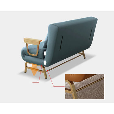 Premium Leathaire Sofabed with Solid Wood Frame in Dark Gray, Beige, Light Blue & Vibrant Orange fyj - 1247MUTUKISPACE