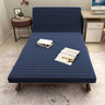 Luxurious Light Blue and Orange Beige Coir and Leathaire Bed Set fyj - 1251MUTUKISPACE