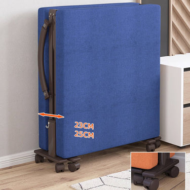 Luxurious Cotton - Linen Blend Bed Set in Dark Brown, Blue, Gray, and Orange fyj - 1257MUTUKISPACE