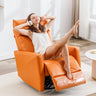 Modern Sofa - Orange & Light Gray with Yellow Accents, Sturdy Particle Board & Metal Frame, Durable Silicon Fill, Scratch - Resistant Fabric fykl - 425MUTUKISPACE