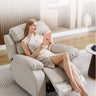 Luxurious Off - White and Light Brown Sofa with Metal Frame and PU Leather Upholstery fykl - 431MUTUKISPACE