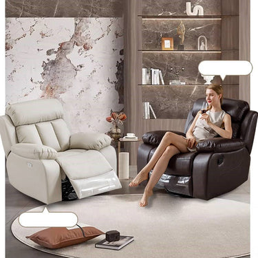 Luxurious Off - White and Light Brown Sofa with Metal Frame and PU Leather Upholstery fykl - 431MUTUKISPACE