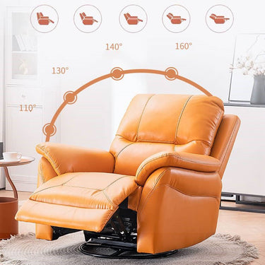 Modern Nano Leather Sofa with Orange - Green Accent and Metal Frame fykl - 434MUTUKISPACE