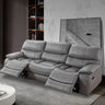 Modern Sofa with Gray Techno Fabric, Metal Frame, and Silicon Fill for Ultimate Comfort fykl - 436MUTUKISPACE