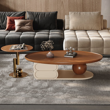 Solid Wood Coffee Table | Elegant & Durable Centerpiece for Living Spaces fym - 2576MUTUKISPACE