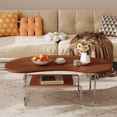 Premium Oak Wood Coffee Table | Elegant & Durable Design fym - 2577MUTUKISPACE