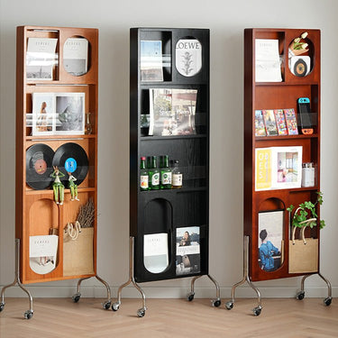 Stylish Multi - Material Storage Rack with mirror fyx - 822MUTUKISPACE