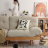 Luxurious Brown Sofa with Natural Cherry Wood Frame & Premium Comfort Materials fyx - 826MUTUKISPACE