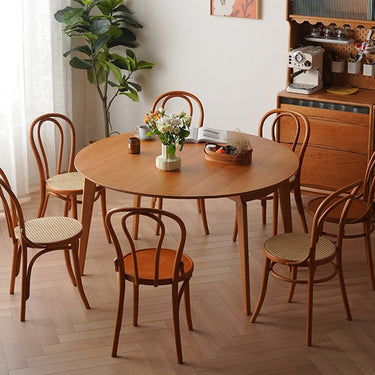 Exquisite Cherry Wood Table with Sleek Stainless Steel Accents fyx - 832MUTUKISPACE