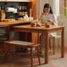 Natural Wood Table with Cherry Finish and Steel Accents - Elegant and Durable Design fyx - 844MUTUKISPACE
