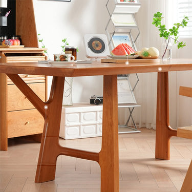 Stunning Cherry Wood Table - Natural Finish for Elegant Home Decor fyx - 847MUTUKISPACE