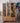 Elegant Brown Cherry and Paulownia Wood Cabinet with Glass and Metal Accents fyx - 857MUTUKISPACE
