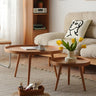Elegant Cherry Wood Coffee Table - Premium Plywood Construction fyx - 868MUTUKISPACE