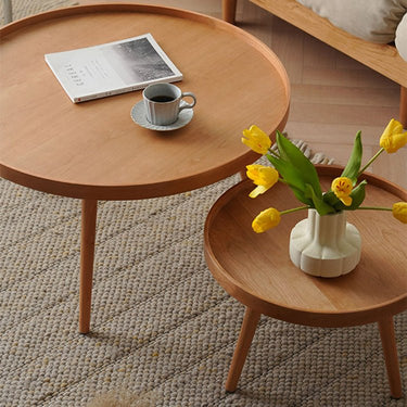Elegant Cherry Wood Coffee Table - Premium Plywood Construction fyx - 868MUTUKISPACE