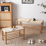 Oak Wood Stool with Stylish Paper Rope Seat fyx - 887MUTUKISPACE