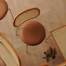 Modern Ash Wood Chair with Faux Leather & Rattan - Black Green Finish fyx - 893MUTUKISPACE